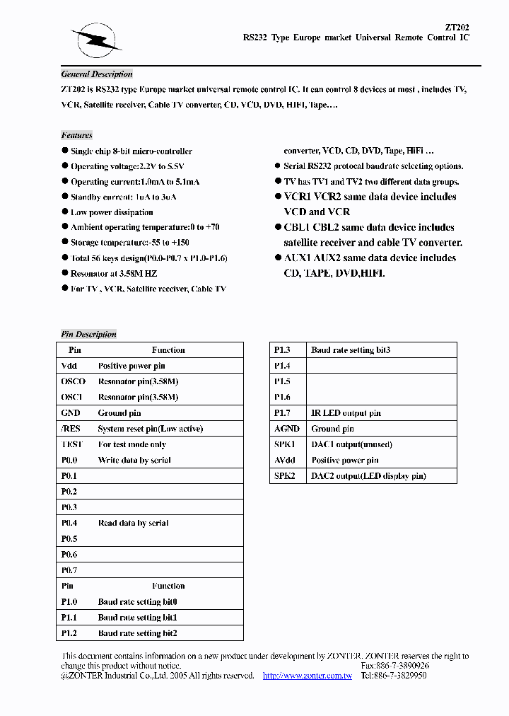 ZT202_1039647.PDF Datasheet