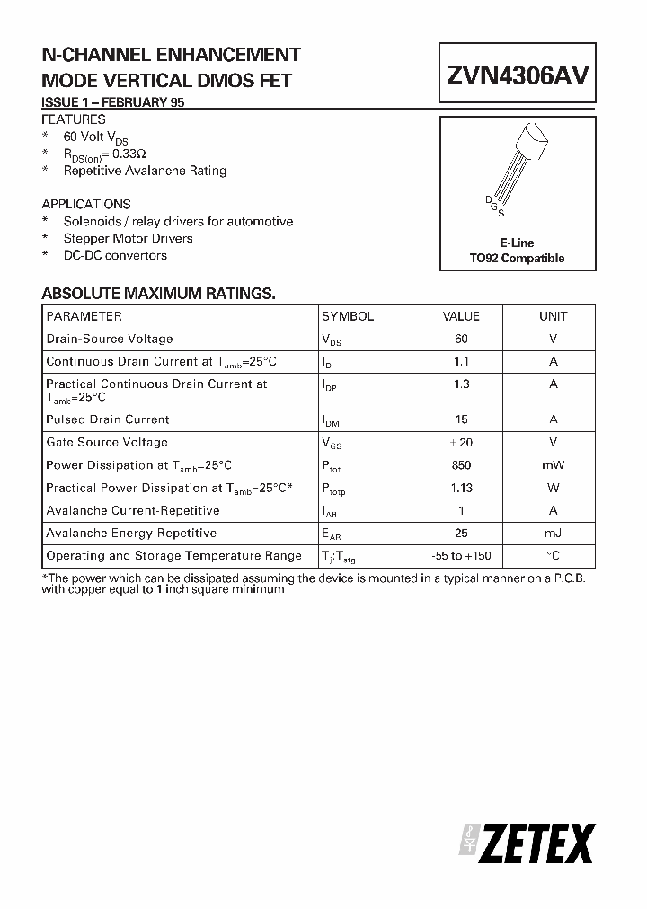 ZVN4306AV_1339643.PDF Datasheet