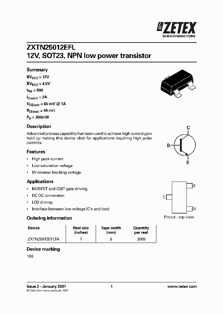 ZXTN25012EFLTA_1130781.PDF Datasheet