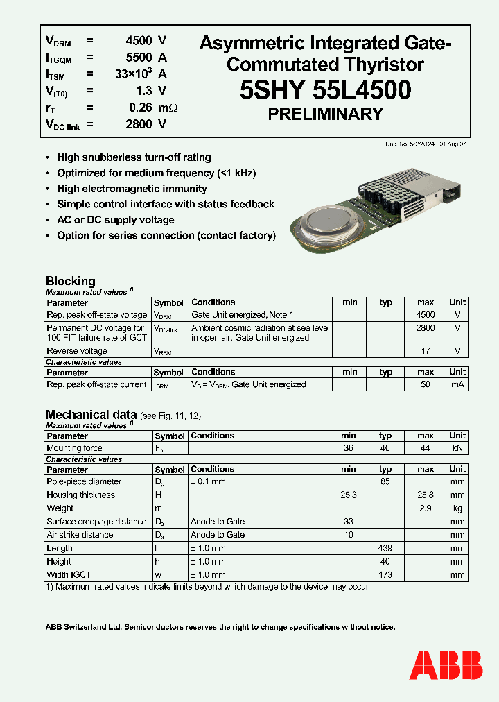 5SHY55L4500_4160686.PDF Datasheet