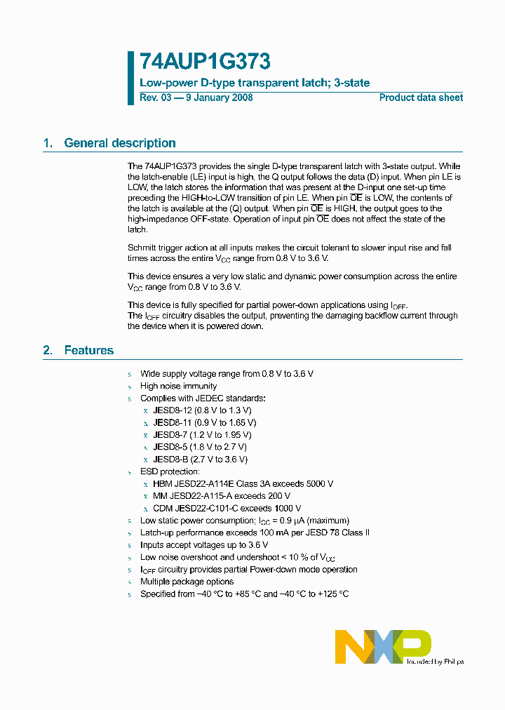 74AUP1G373GF_4135920.PDF Datasheet