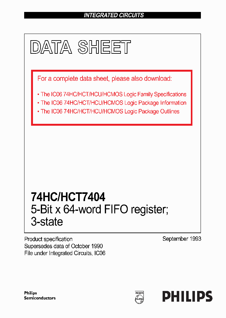 74HC7404N_4106027.PDF Datasheet