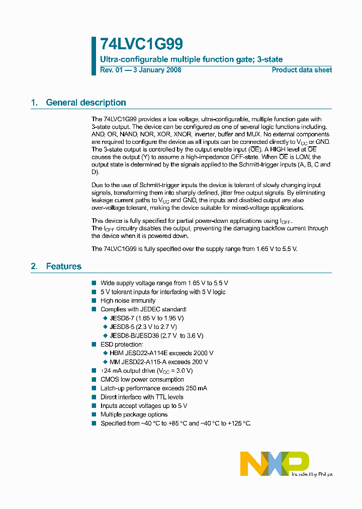 74LVC1G99GM_4135557.PDF Datasheet