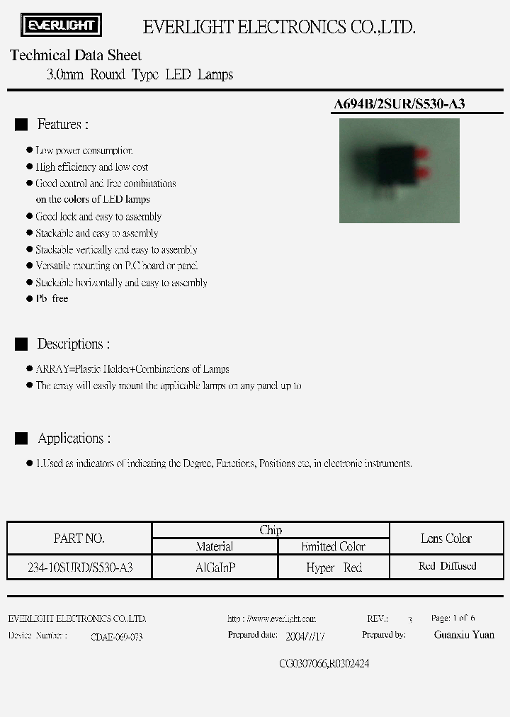 A694B-2SUR-S530-A3_4161231.PDF Datasheet