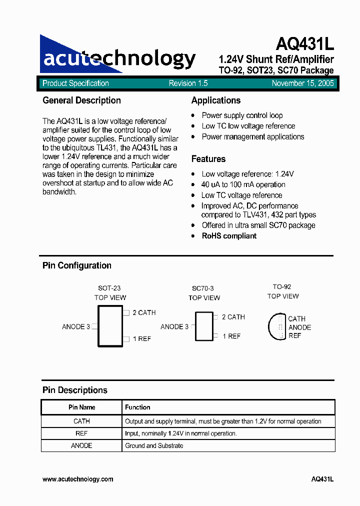 AQ431LBZ-N3-12-TRL_4126893.PDF Datasheet