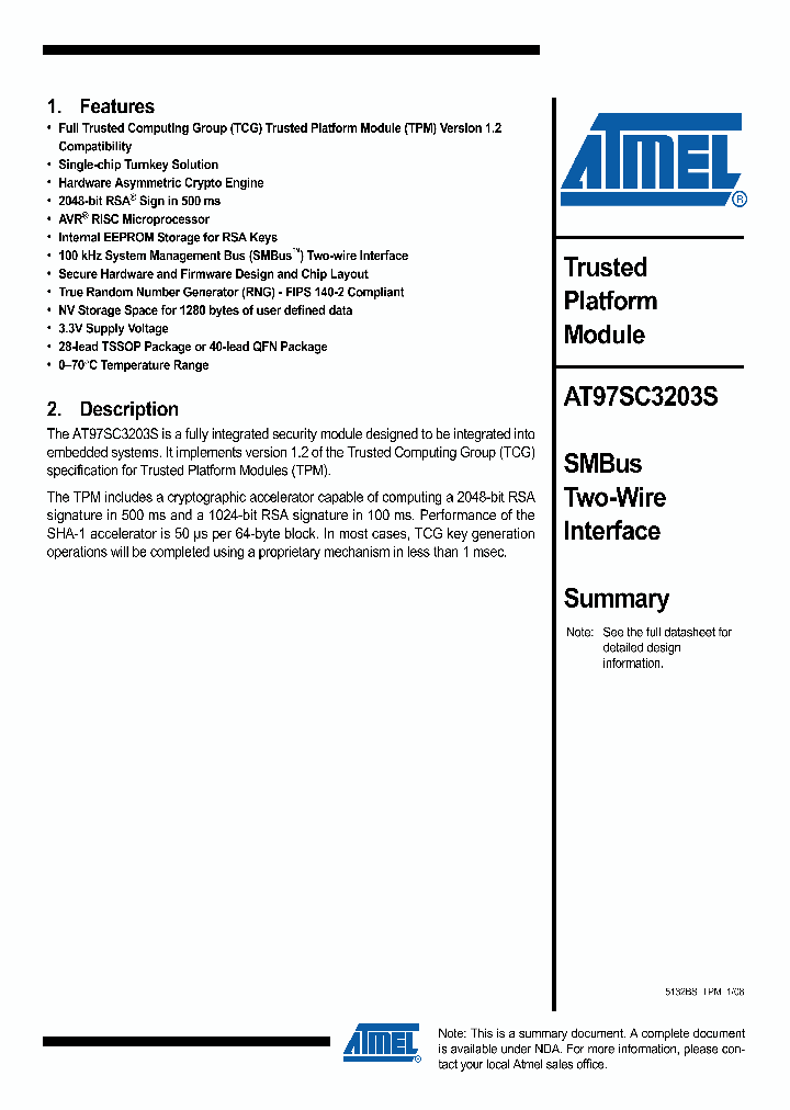 AT97SC3203S08_4160451.PDF Datasheet