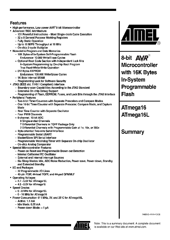 ATMEGA16_4104494.PDF Datasheet