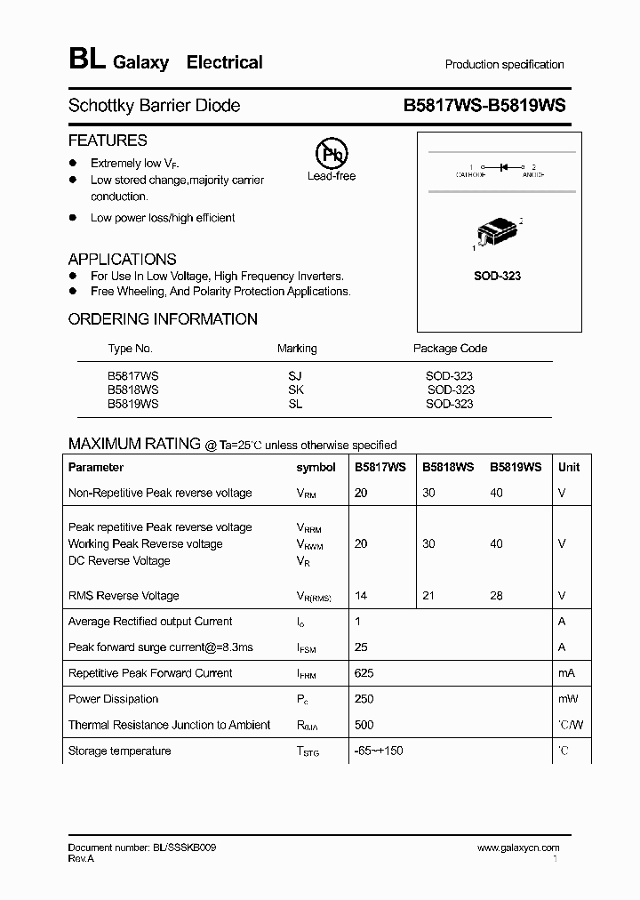 B5819WS_4145990.PDF Datasheet