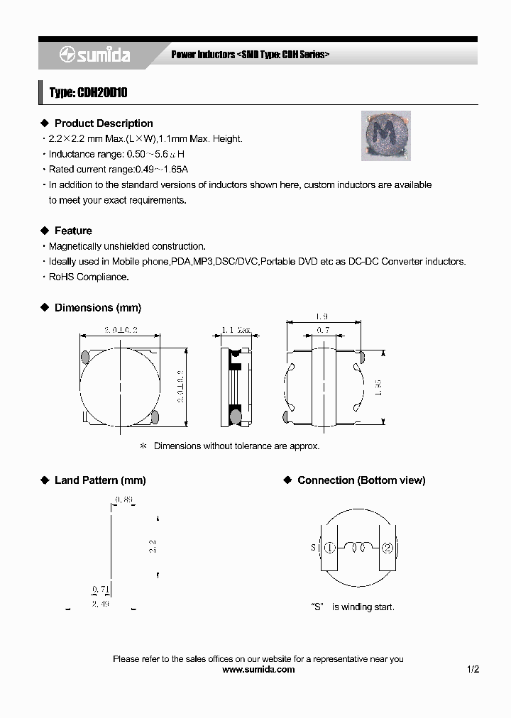 CDH20D10NP-R80M_4137852.PDF Datasheet