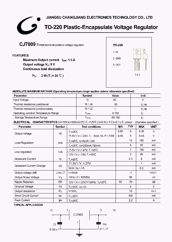 CJ7809-TO-220_4150500.PDF Datasheet