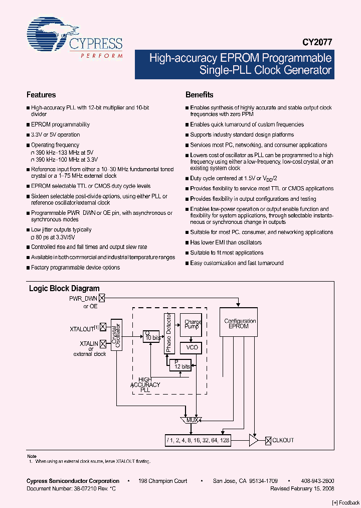 CY2077SC-XXX_4164844.PDF Datasheet