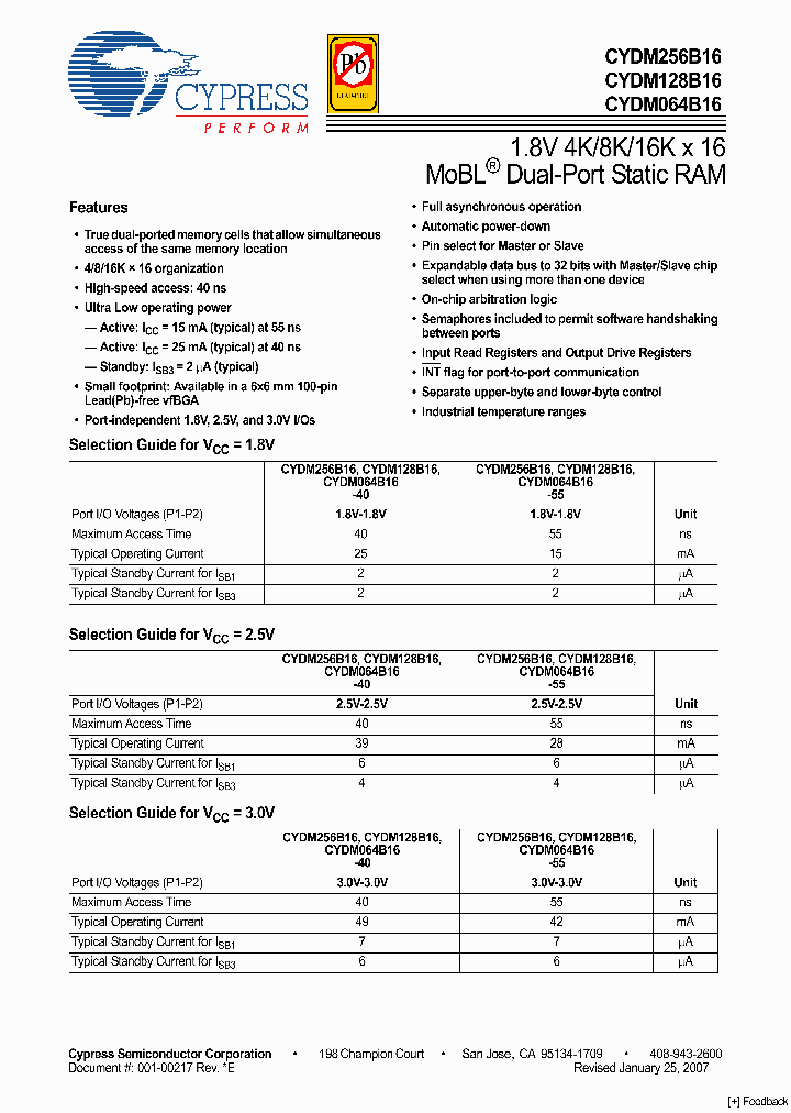 CYDM256B16_4117055.PDF Datasheet