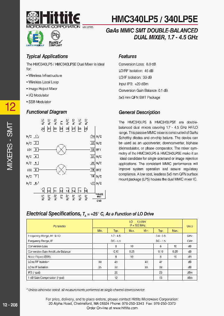 HMC340LP505_4138556.PDF Datasheet