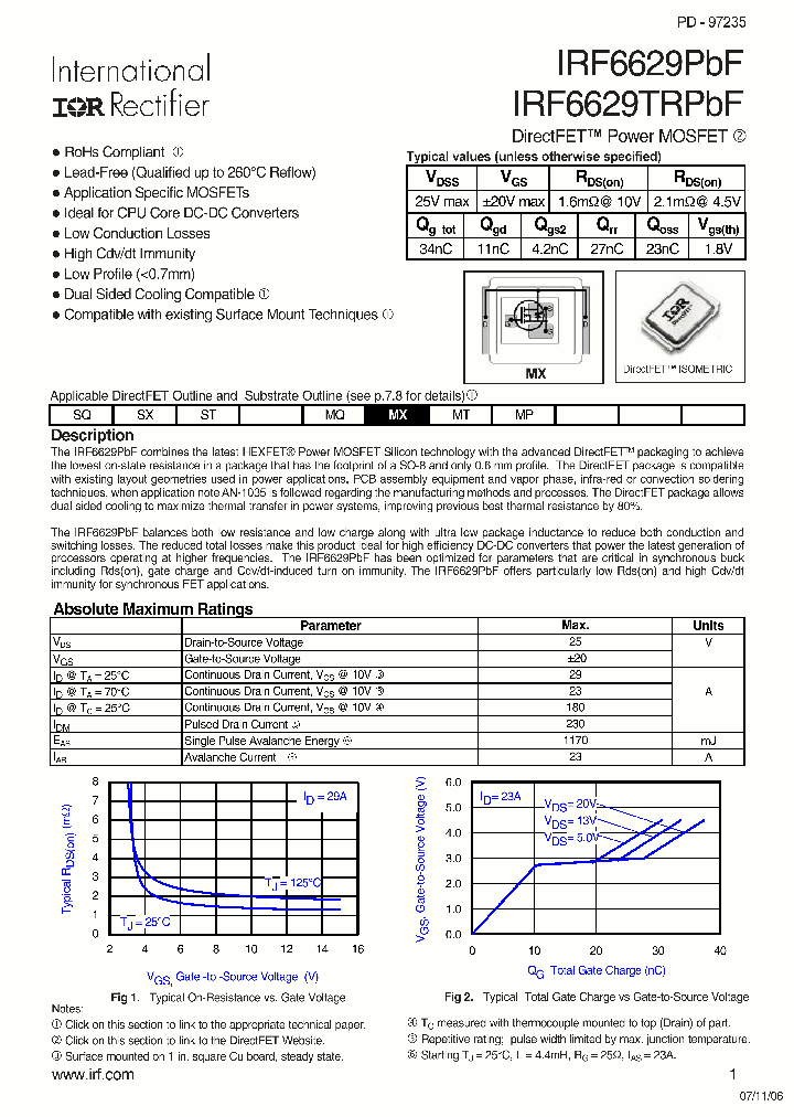 IRF6629PBF_4127910.PDF Datasheet