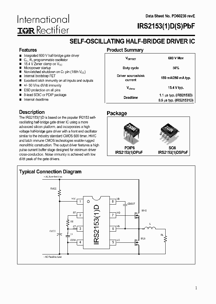 IRS2153_4106647.PDF Datasheet