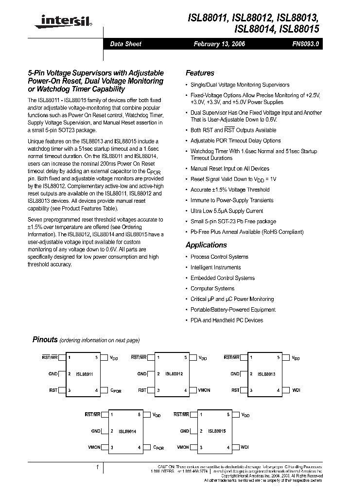 ISL88011IH544Z_4154149.PDF Datasheet