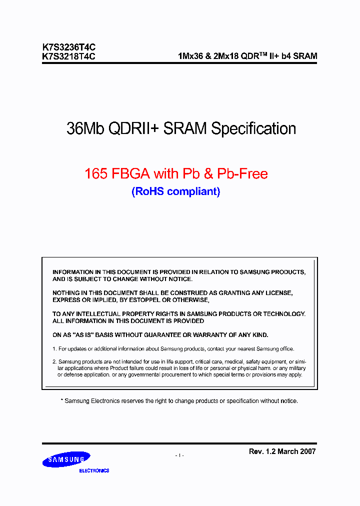 K7S3236T4C-FECI33_4161141.PDF Datasheet