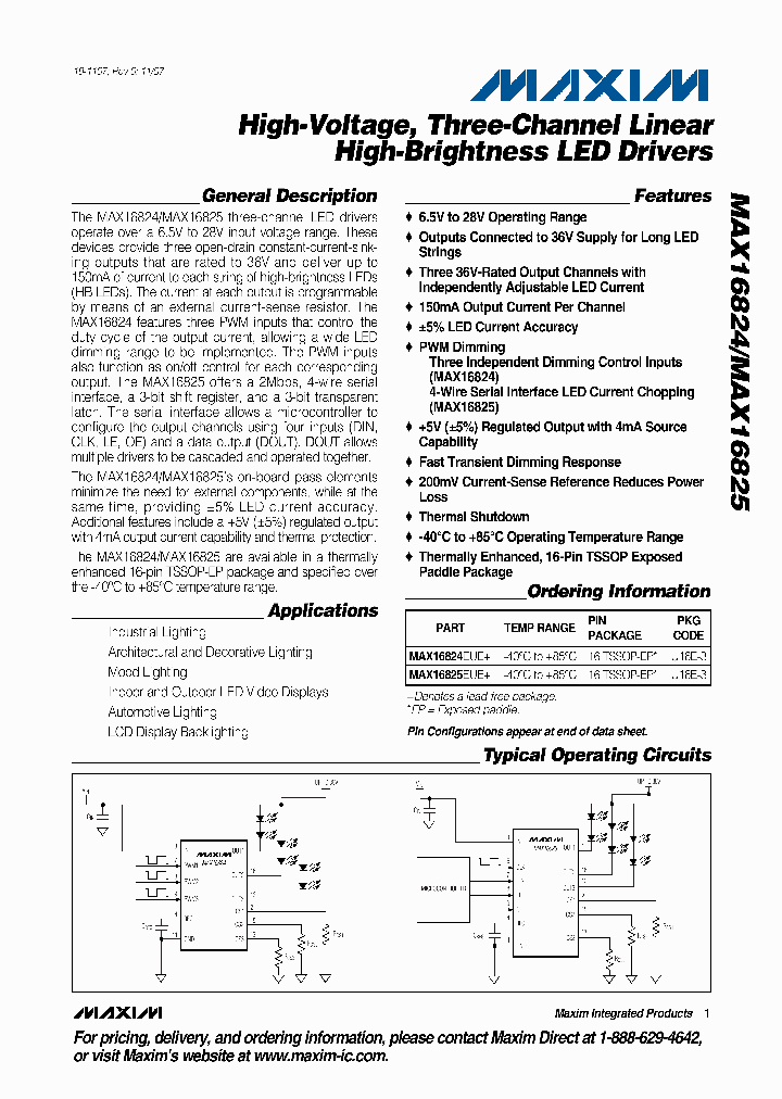 MAX16825EUE_4127589.PDF Datasheet