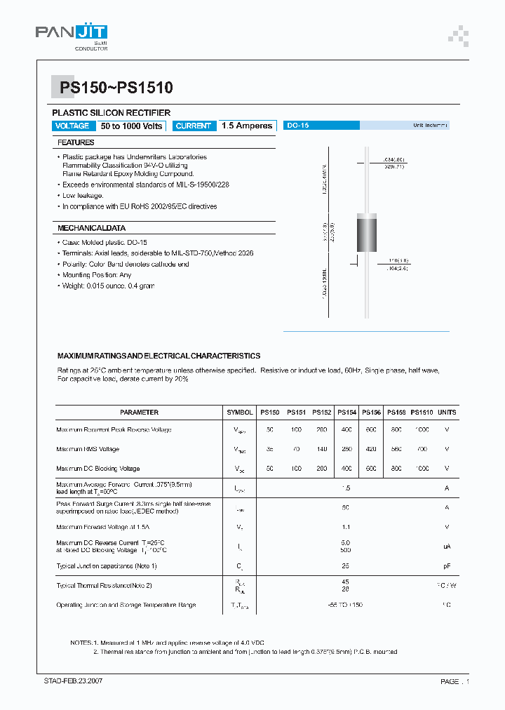 PS15007_4120154.PDF Datasheet