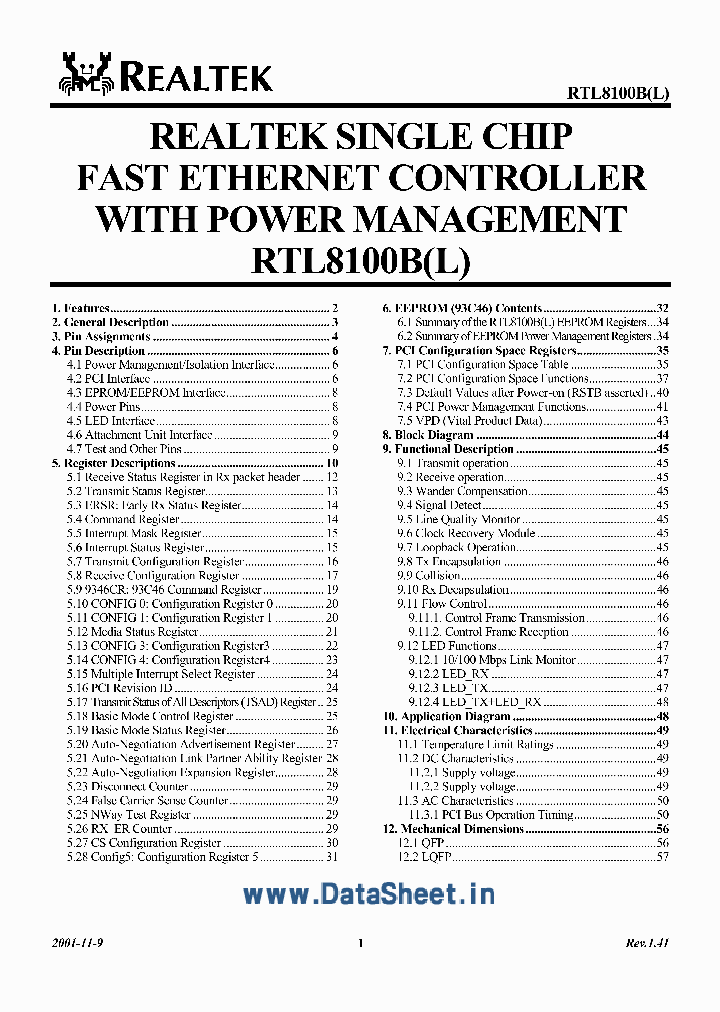 RTL8100L_4103645.PDF Datasheet