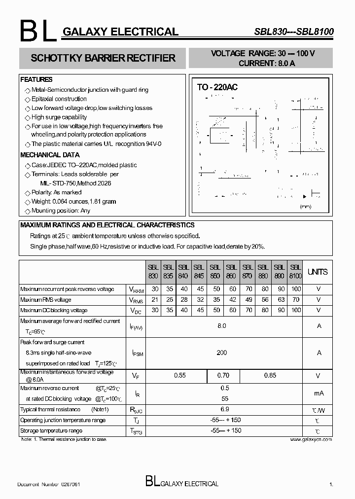 SBL8100_4147030.PDF Datasheet