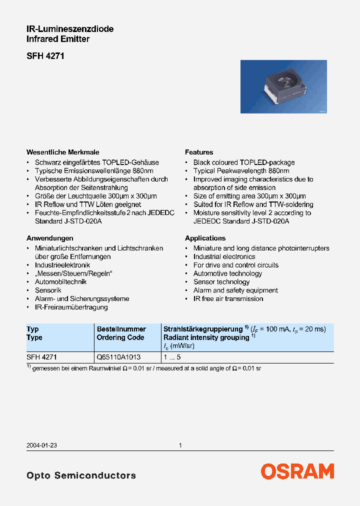 SFH4271_4129822.PDF Datasheet