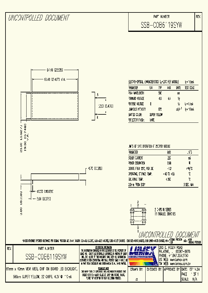 SSB-COB6119SYW_4130035.PDF Datasheet