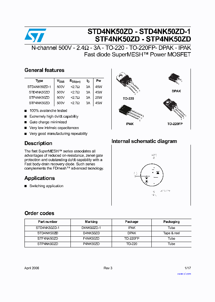 STP4NK50ZD_4146516.PDF Datasheet