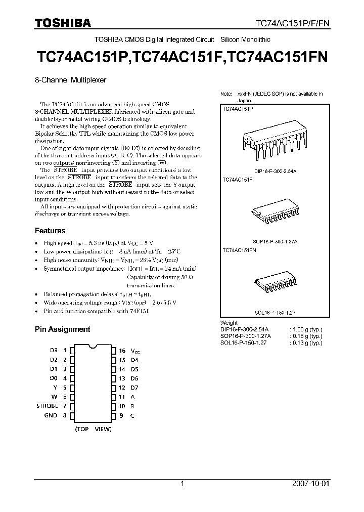 TC74AC151F07_4125053.PDF Datasheet