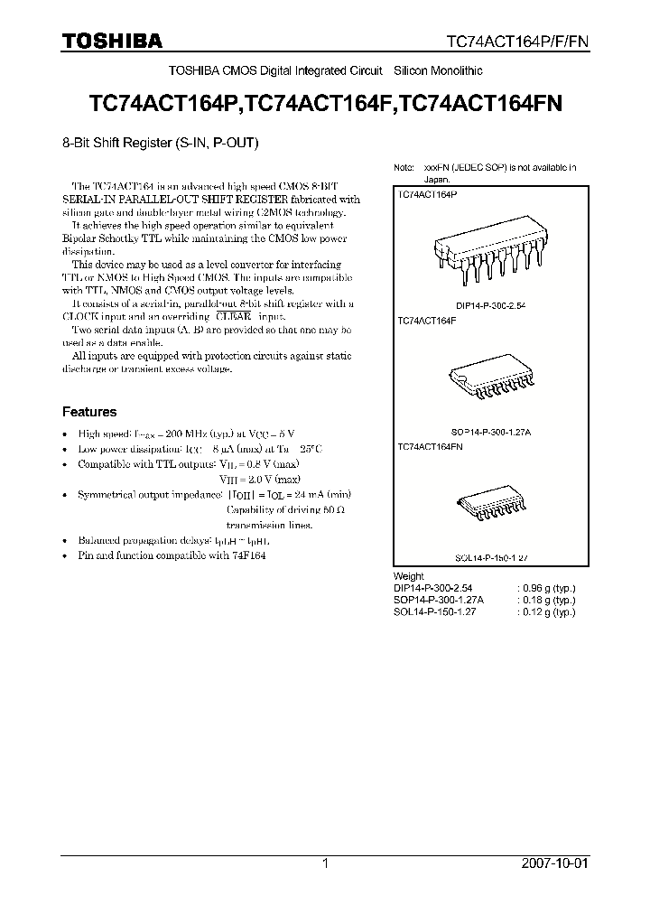 TC74ACT164F07_4124764.PDF Datasheet