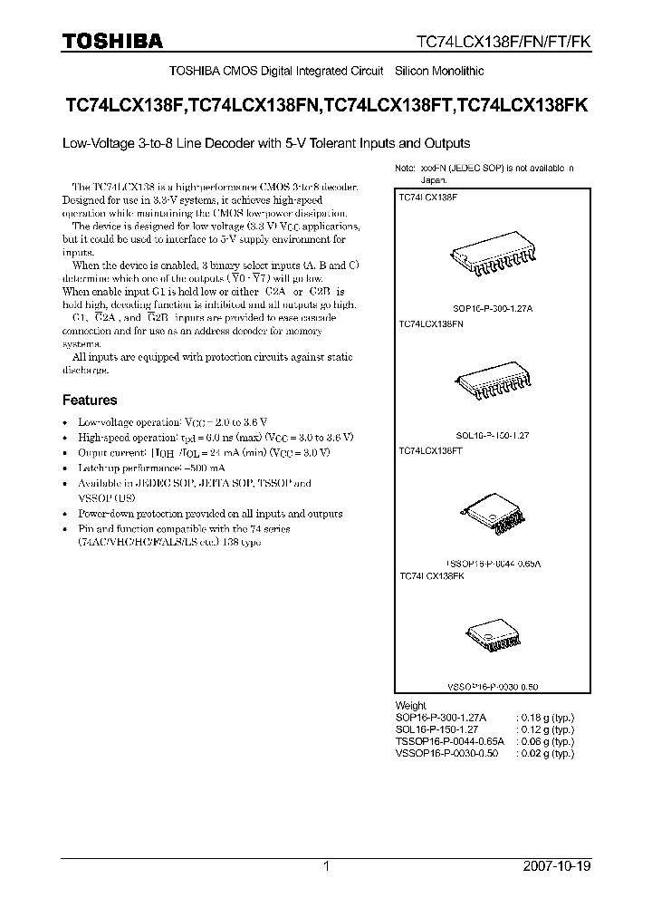 TC74LCX138F07_4133246.PDF Datasheet