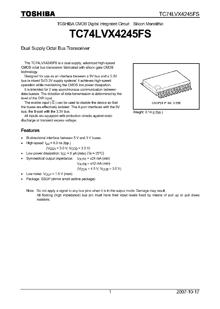 TC74LVX4245FS07_4132847.PDF Datasheet