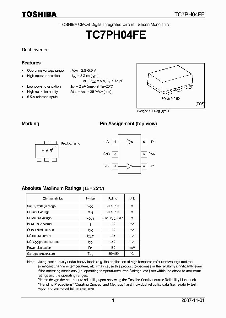 TC7PH04FE_4133177.PDF Datasheet