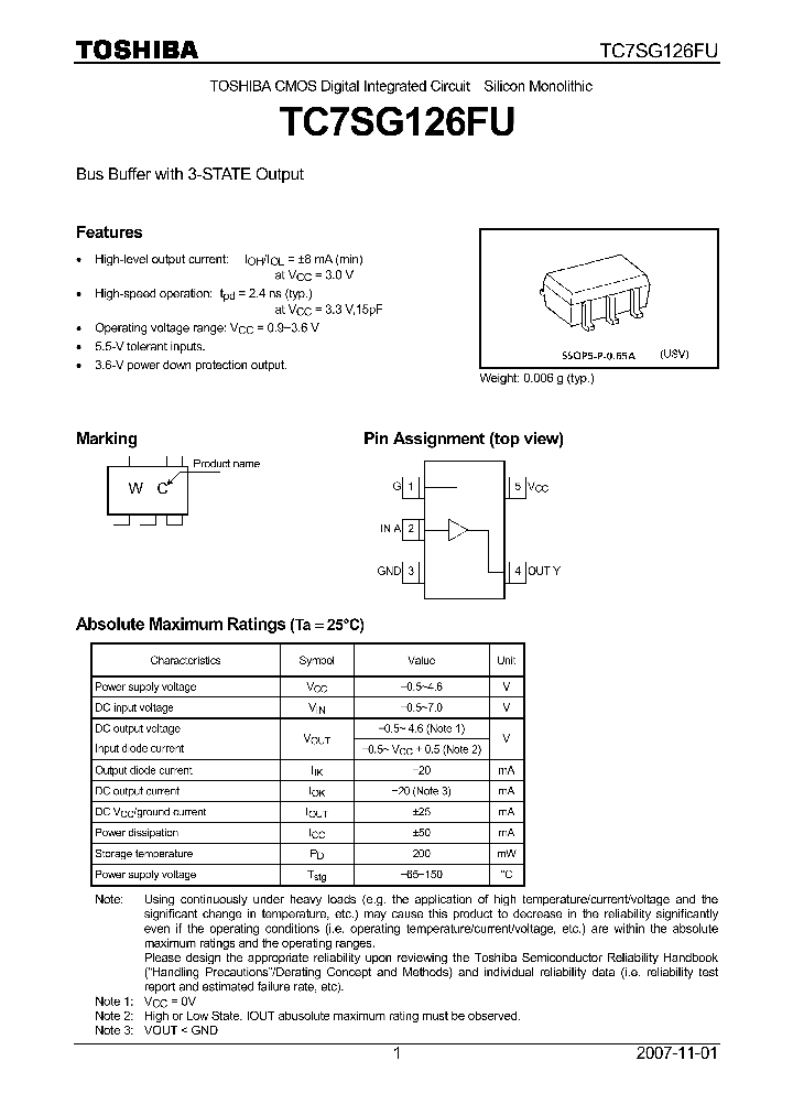 TC7SG126FU_4125200.PDF Datasheet