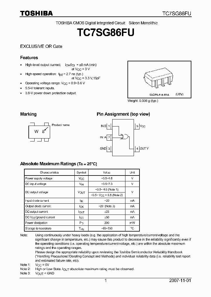 TC7SG86FU_4125185.PDF Datasheet