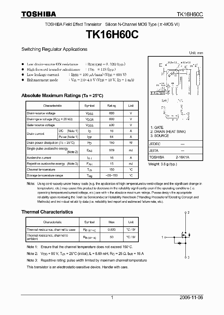 TK16H60C_4115515.PDF Datasheet