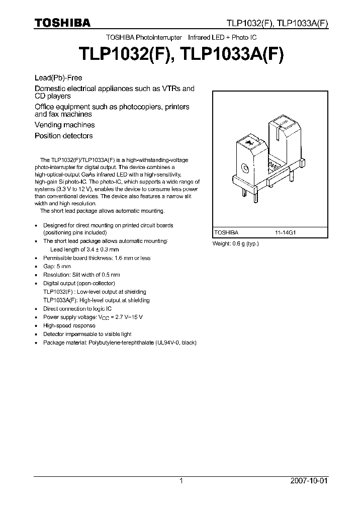 TLP1033A_4124699.PDF Datasheet