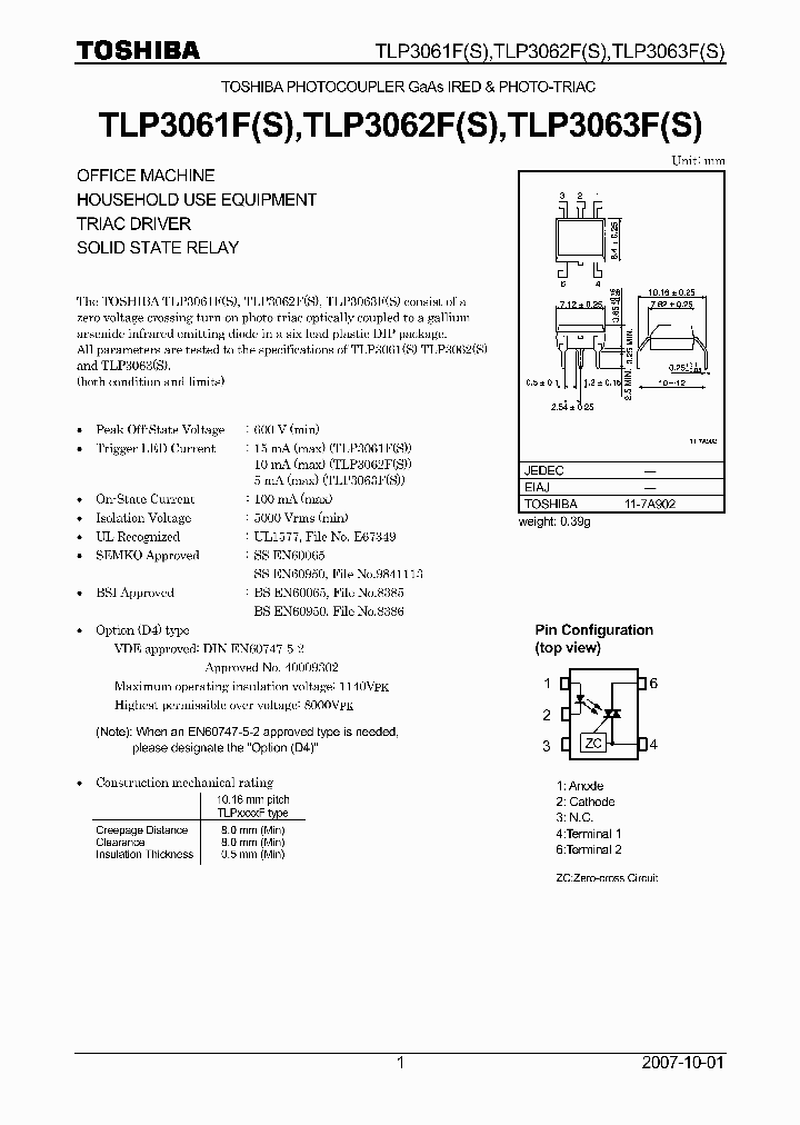 TLP3061F07_4124920.PDF Datasheet