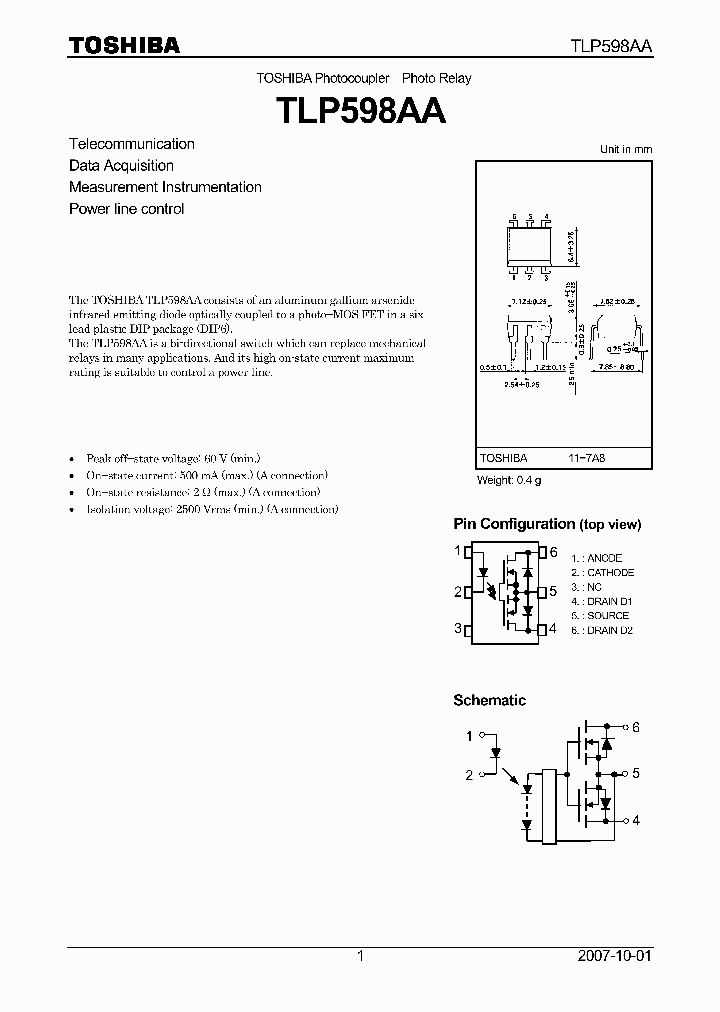 TLP598AA_4110024.PDF Datasheet