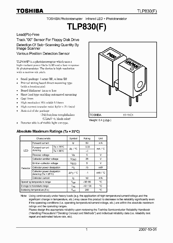 TLP830F_4108682.PDF Datasheet