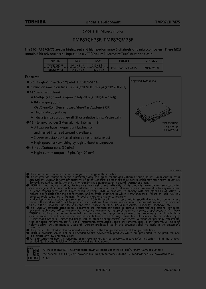 TMP87CM75F_4125758.PDF Datasheet