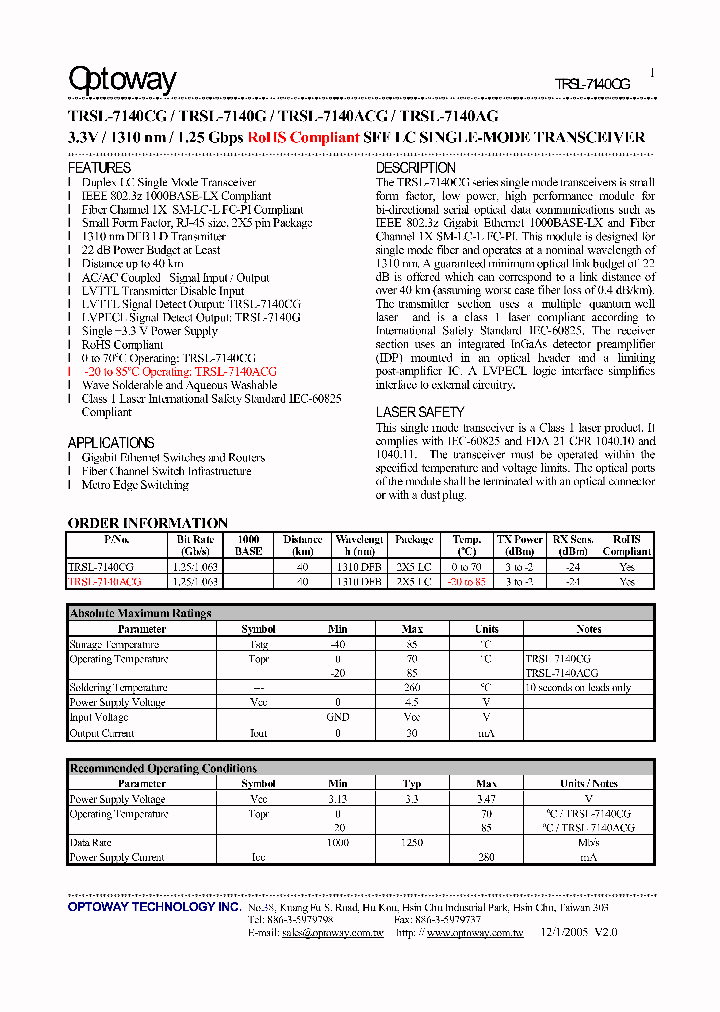 TRSL-7140ACG_4128297.PDF Datasheet