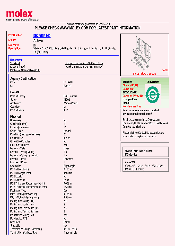 0026605140_4798066.PDF Datasheet