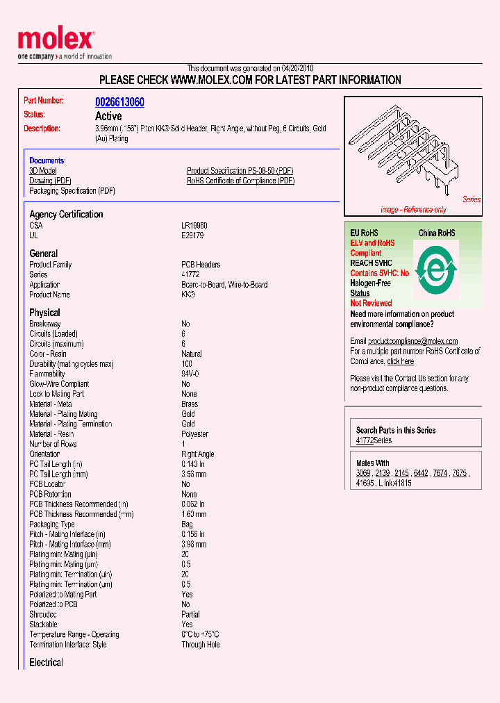 0026613060_4872995.PDF Datasheet