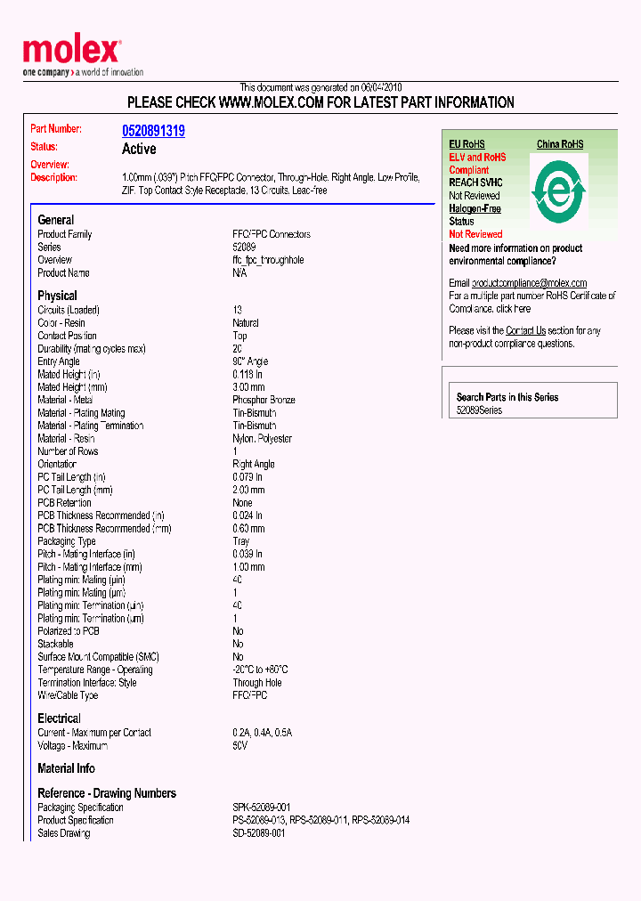 0520891319_4845523.PDF Datasheet