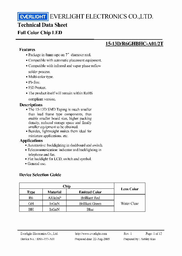 15-13DR6GHBHC-A012T_4165493.PDF Datasheet