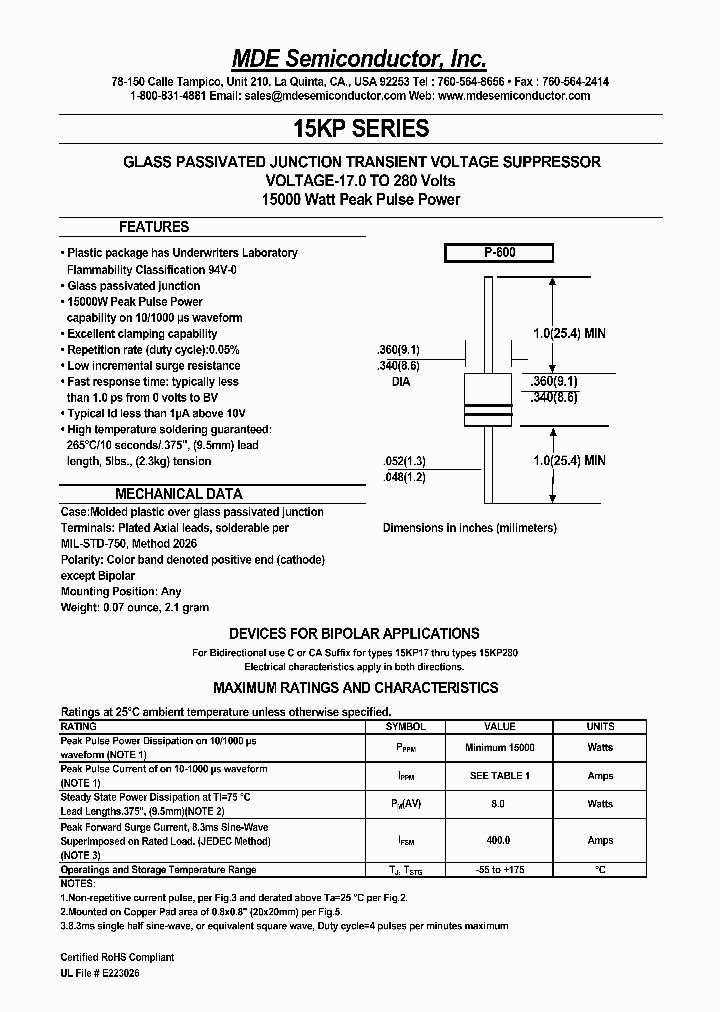 15KP78CA_4323047.PDF Datasheet