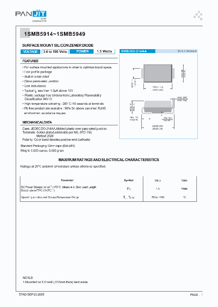 1SMB5914_4183848.PDF Datasheet