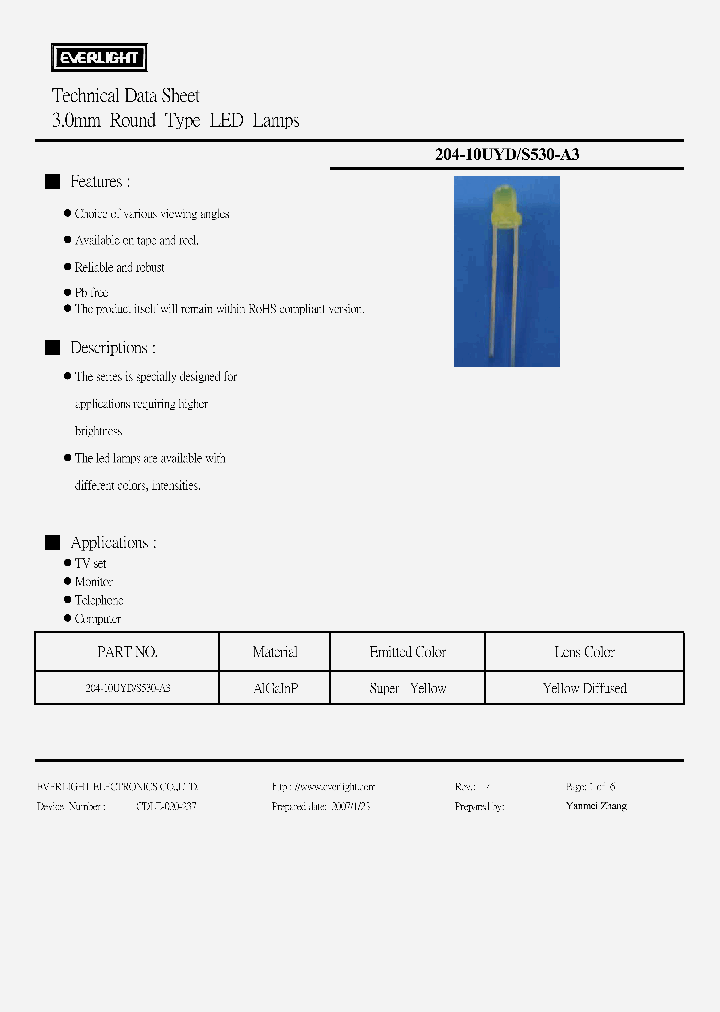 204-10UYD-S530-A3_4579245.PDF Datasheet