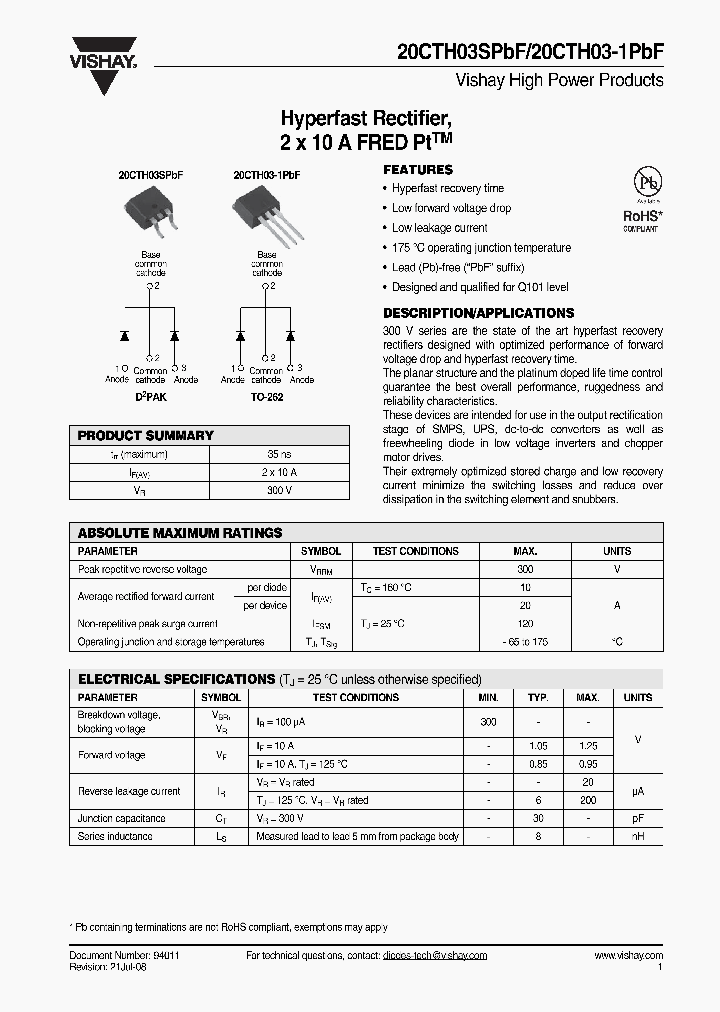 20CTH03-1PBF_4415665.PDF Datasheet